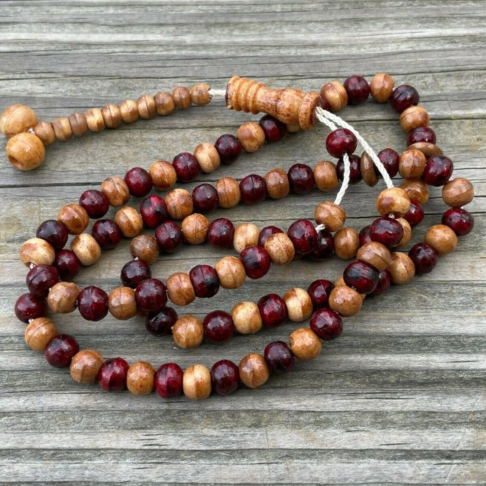 Lot of 3 Tasbeeh Prayer Beads Real Wood Handmade Religious Muslim Pray Beads - Picture 7 of 12